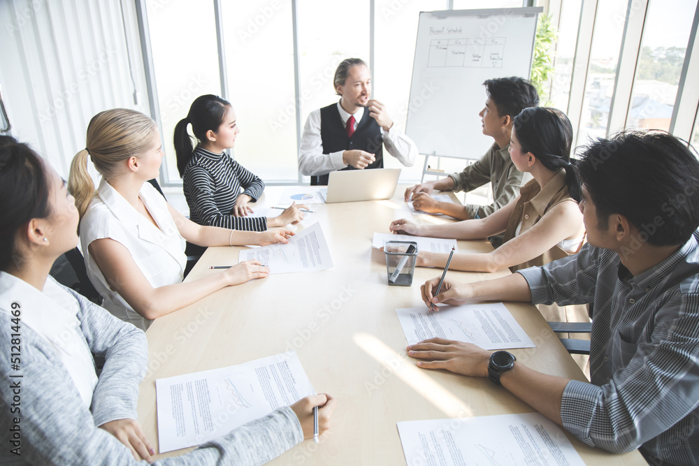 Business people discussing together in conference. Business people discussing together in conference.