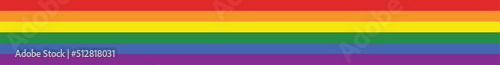 Pride with a long flag shape, rainbow color. LGBT pride symbol concept