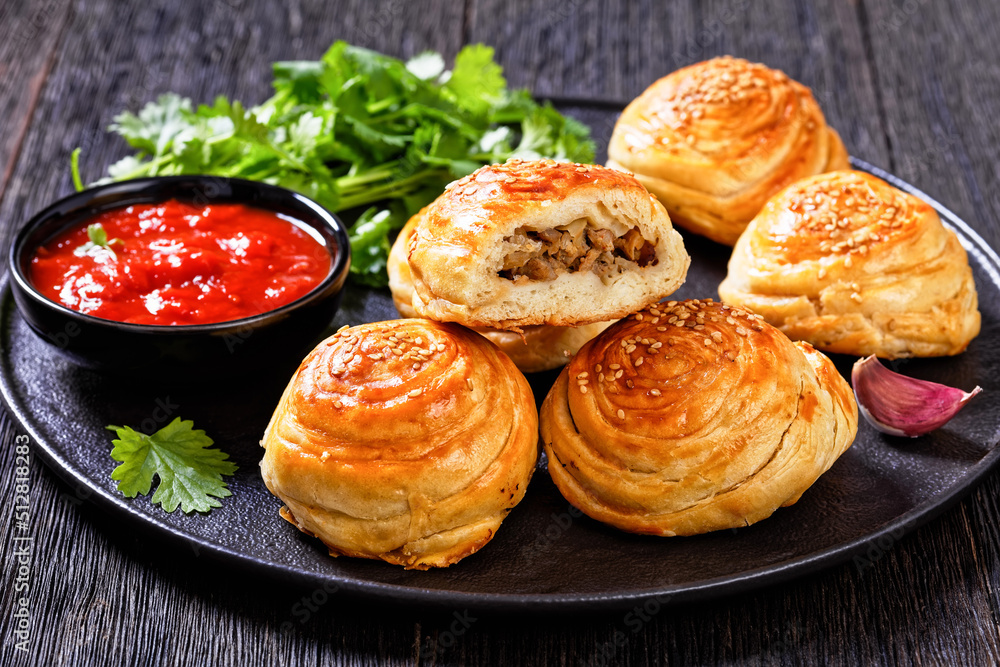 snail shaped hand pies with mutton fillings snail shaped hand pies with mutton fillings