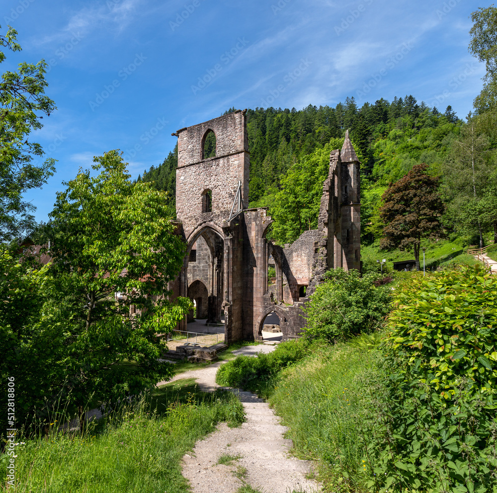 Weg zur Ruine des Kloster Allerheiligen bei Oppenau im Schwarzwald, Deutschland