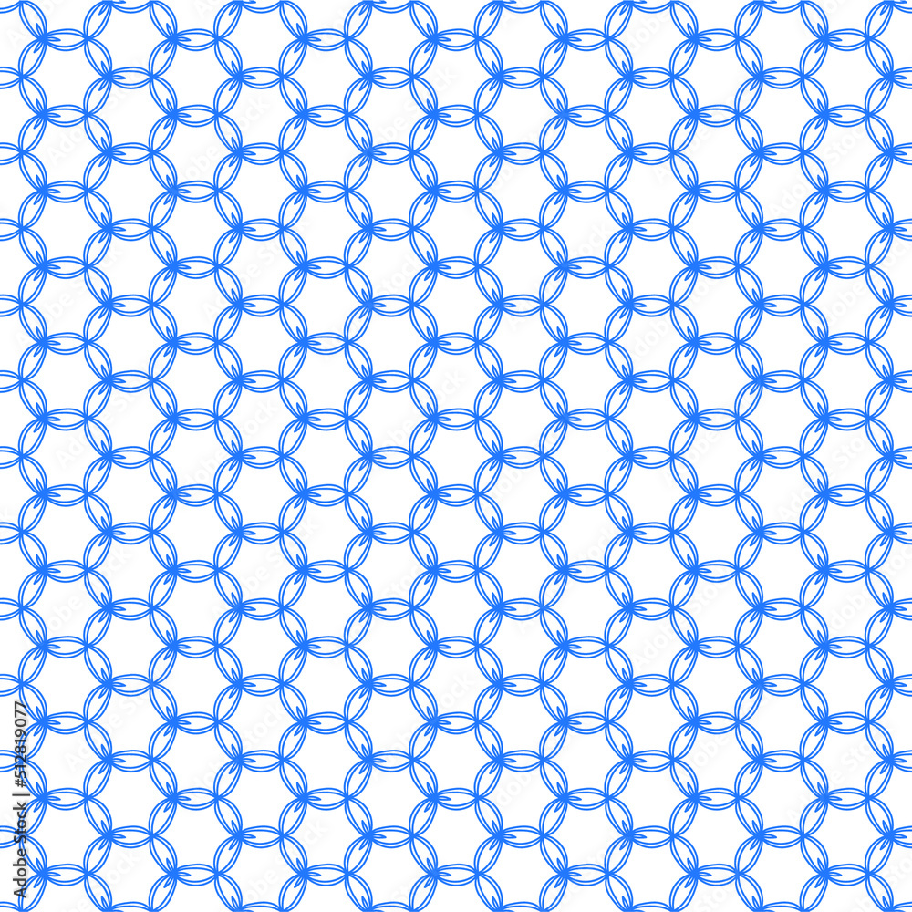 Fototapeta premium Vector seamless pattern of blue lines on a white background
