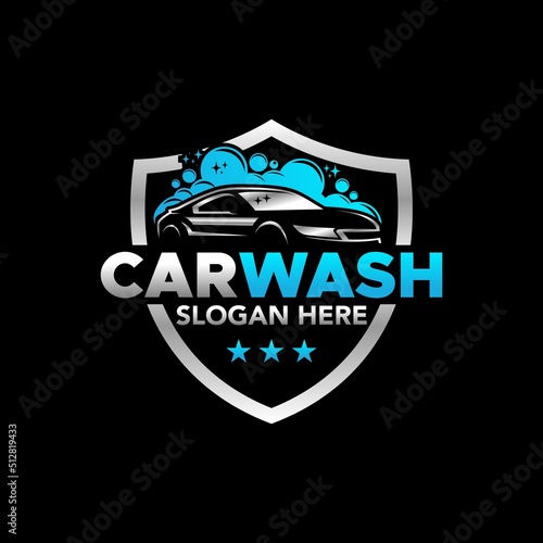 car wash service logo vector template
