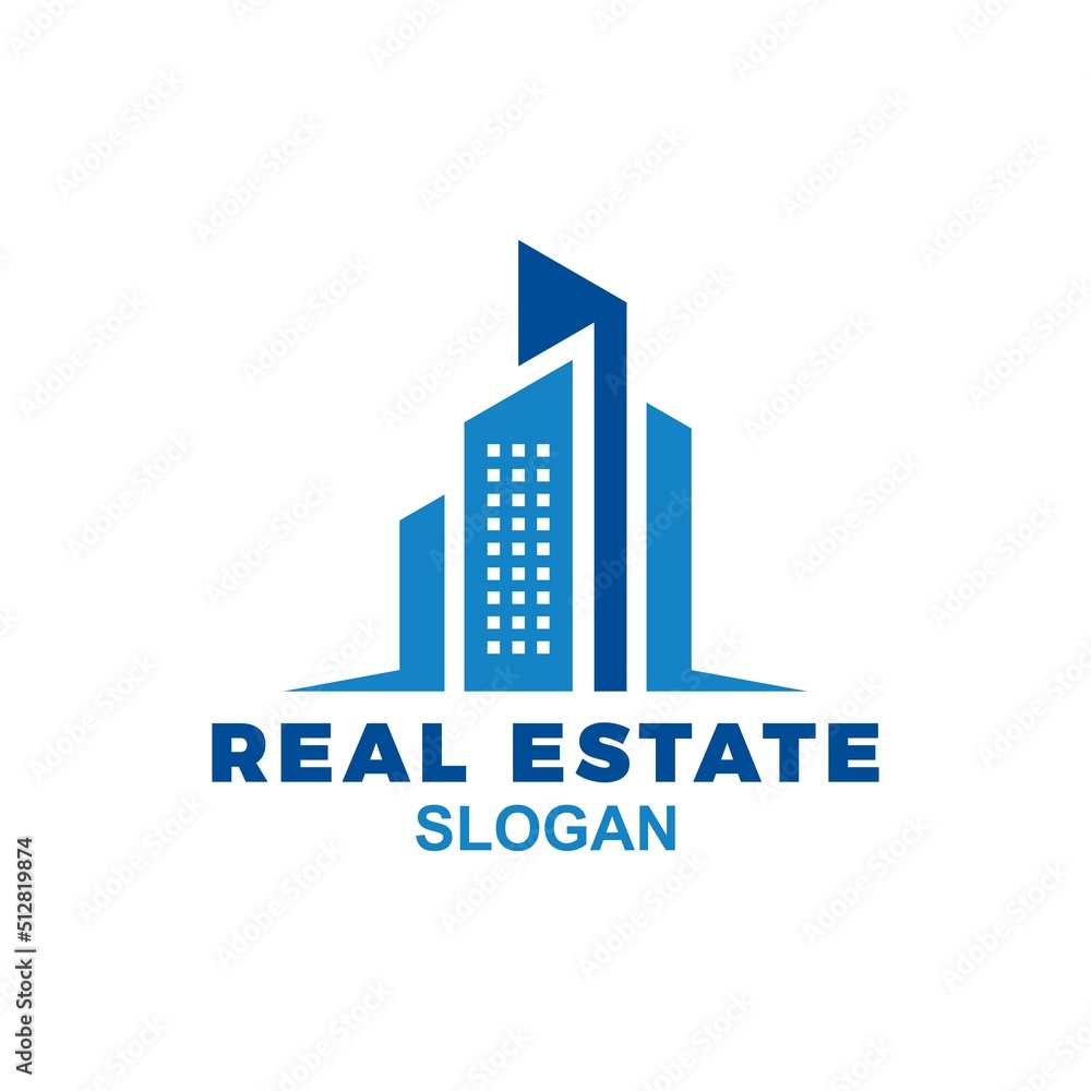 blue real estate logo vector te,plate blue real estate logo vector te,plate