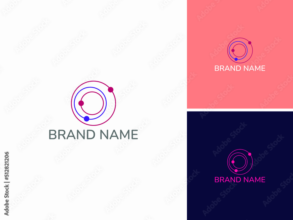 ILLUSTRATION ABSTRACT LOGO CIRCLE LINE DESIGN VECTOR ILLUSTRATION ABSTRACT LOGO CIRCLE LINE DESIGN VECTOR