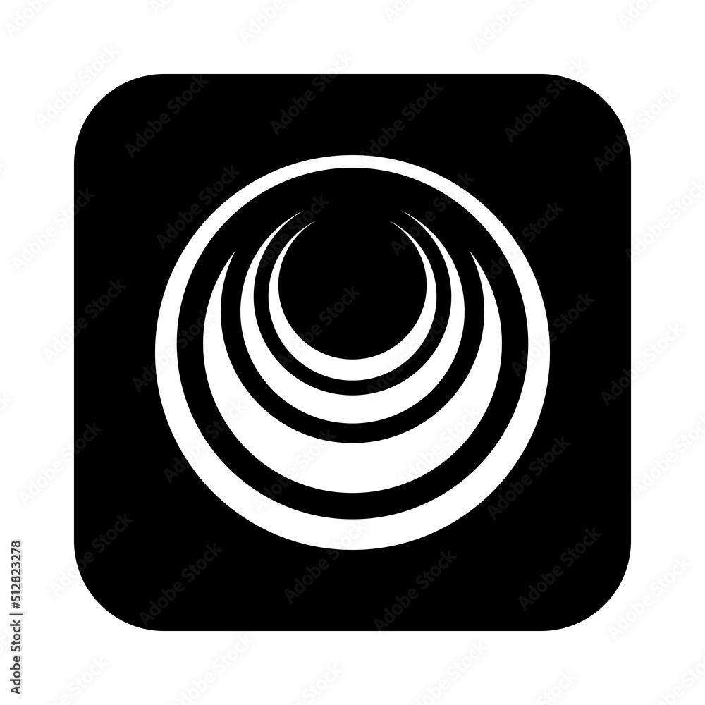 Element for Design. Abstract Black and White Circle Icon. Element for Design. Abstract Black and White Circle Icon.