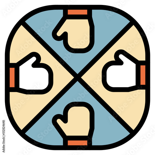 shareholder outline filled color icon
