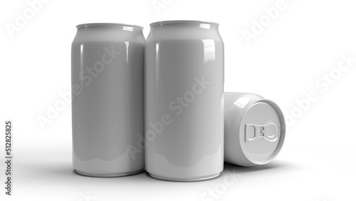 3d rendered blank can Mockup