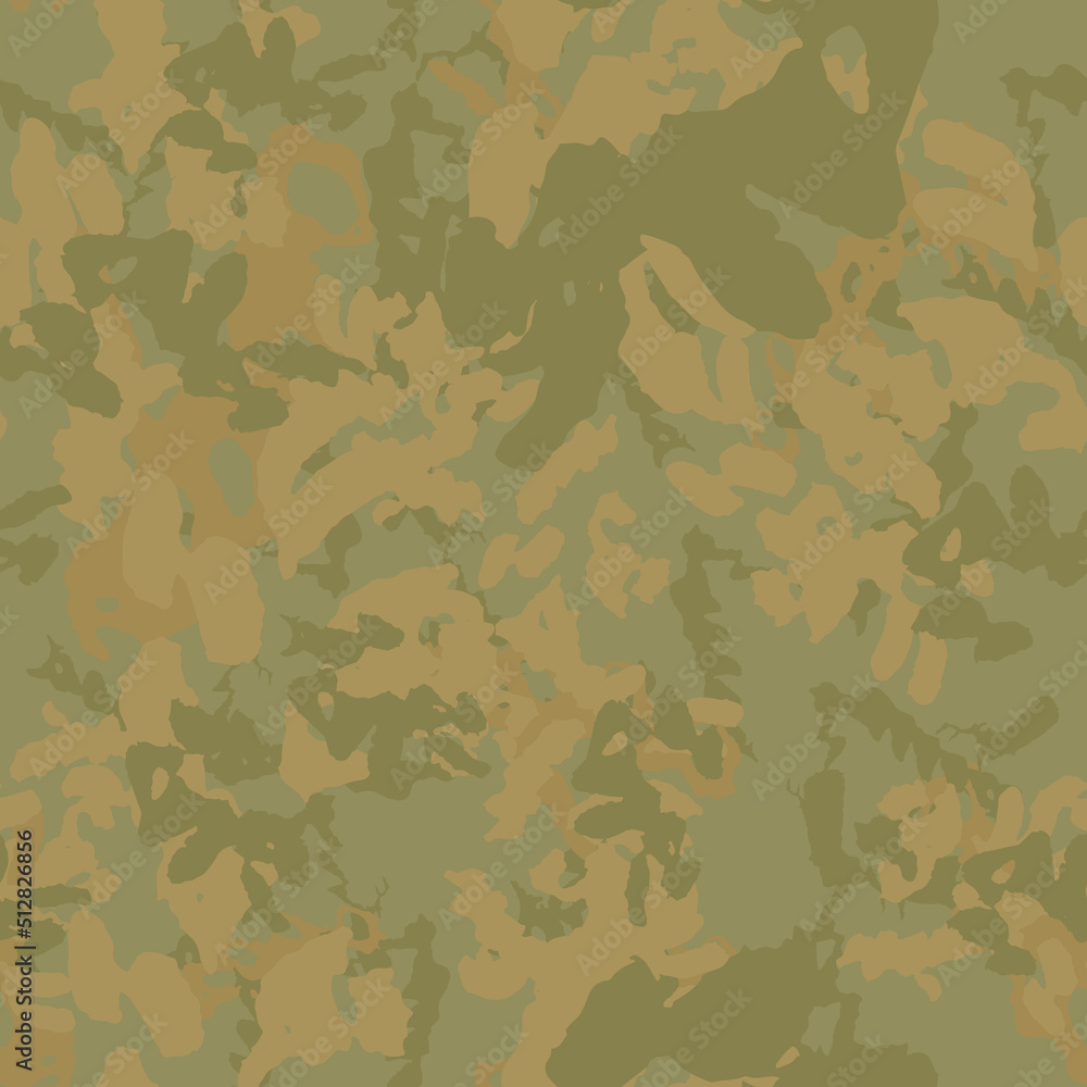 Fototapeta premium Forest camouflage of various shades of green and beige colors