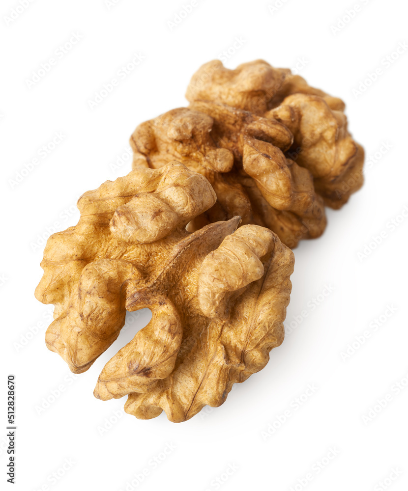 Group of whole peeled walnuts Group of whole peeled walnuts
