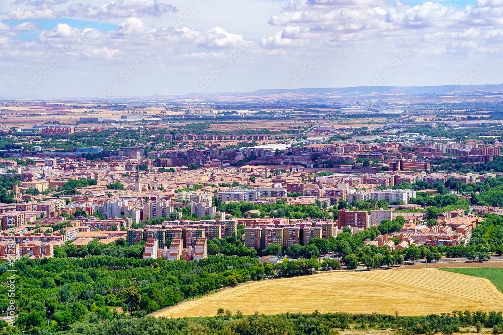 Aerial view of the city of Alcala de Henares, a world heritage site.