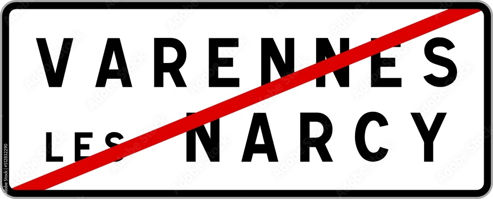 Panneau sortie ville agglomération Varennes-lès-Narcy / Town exit sign Varennes-lès-Narcy Panneau sortie ville agglomération Varennes-lès-Narcy / Town exit sign Varennes-lès-Narcy