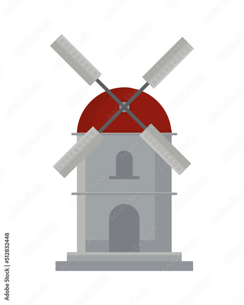 windmill landmark icon