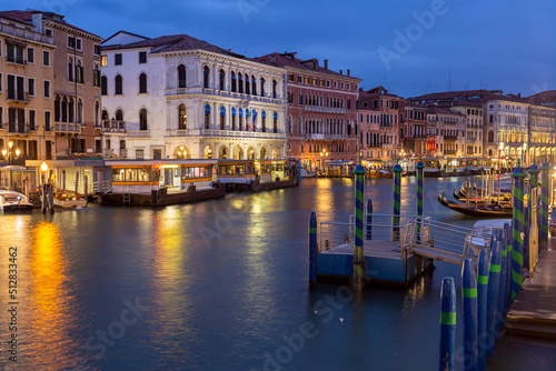 The Grand Canal in Venice on a summer evening