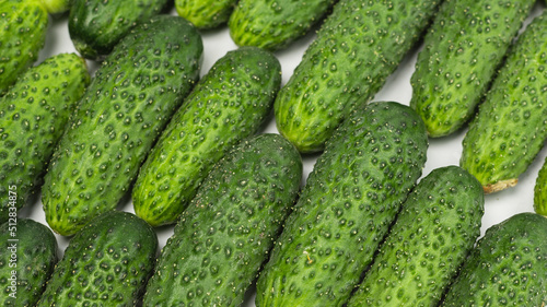 Fresh green cucombers as a background