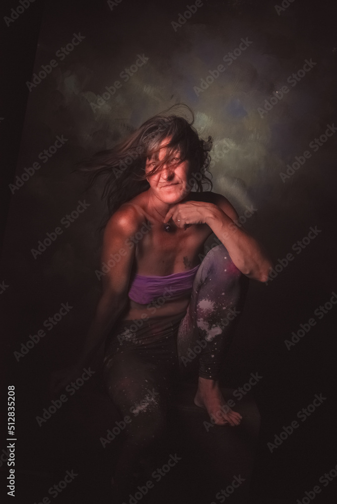 beautiful studio portrait of a wild woman beautiful studio portrait of a wild woman