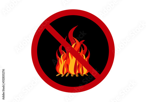 Señal de prohibido hacer fuego