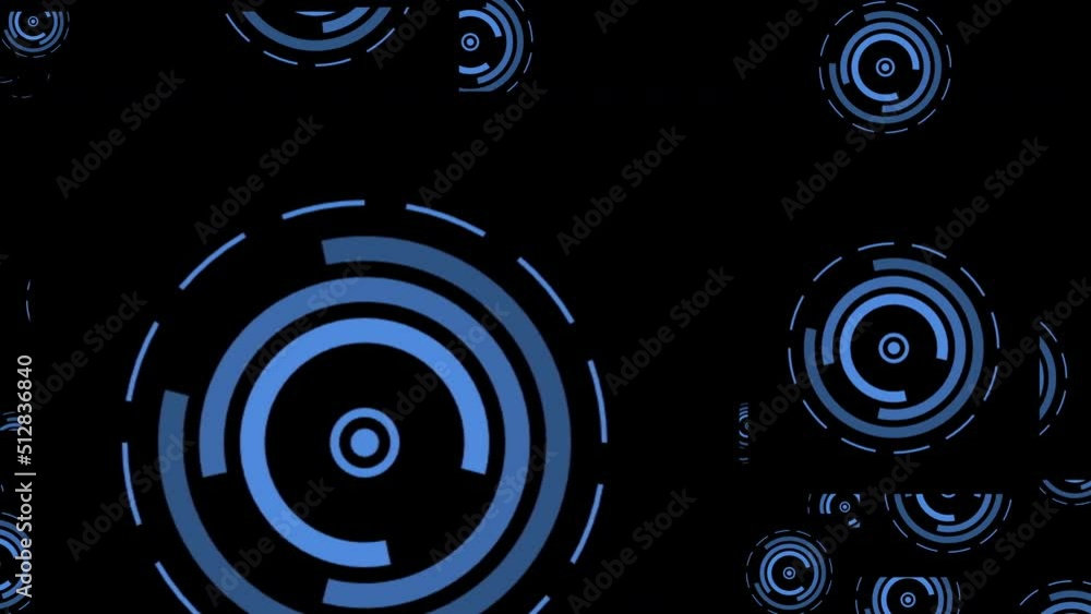 Futuristic impulses in the form of graphic elements sent to earthlings. Movements of an abstract pulsating ring. Portal effect close up. 3D. 4K. Isolated black background. Futuristic impulses in the form of graphic elements sent to earthlings. Movements of an abstract pulsating ring. Portal effect close up. 3D. 4K. Isolated black background.