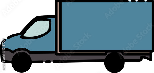 organic vector cartoon truck shape