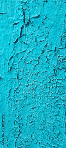 Blue paint on the wall. Abstract background. An old texture wall.