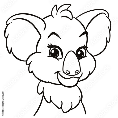 Koala bear cartoon illustration. Cute baby animal print for t-shirts, mugs, totes, stickers, nursery wall arts, greeting cards, etc. 