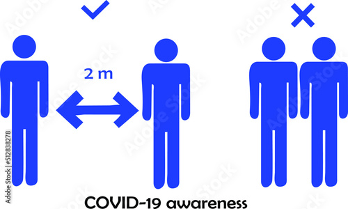 COVID-19 awareness blue