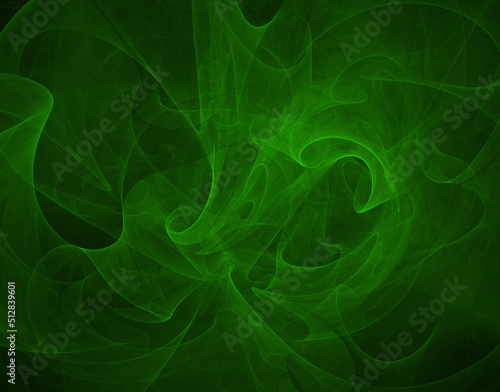 fractal image with green veil