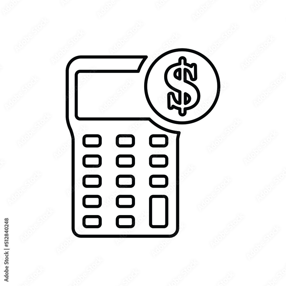Accountant, dollar line icon. Outline vector. Accountant, dollar line icon. Outline vector.