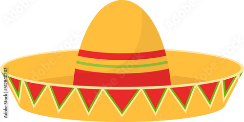 Mexican hat clipart design illustration