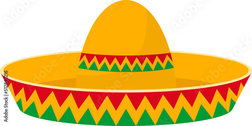 Mexican hat clipart design illustration