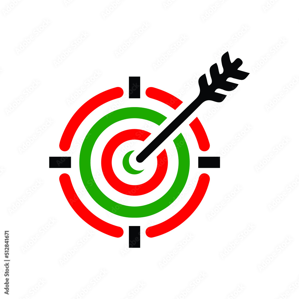 Aim, archery, goal icon. Simple vector design. Aim, archery, goal icon. Simple vector design.