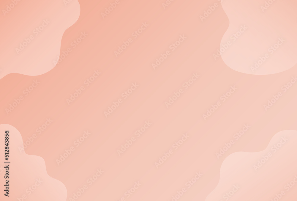 ピンク色の背景に雲のような抽象的な形が浮かぶゆるふわな背景･フレームの素材