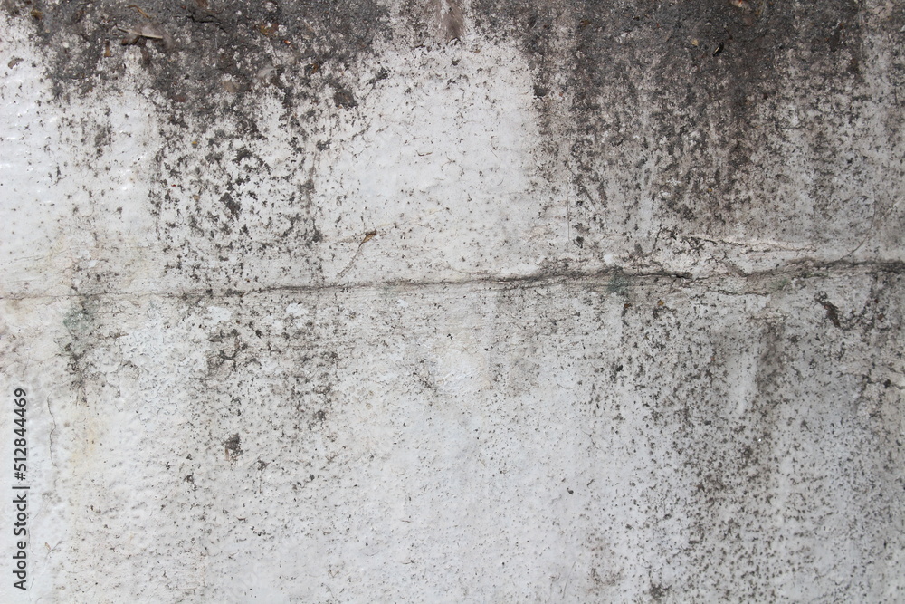 Obraz premium Peeling off the background paint grunge textured wall with black stains.