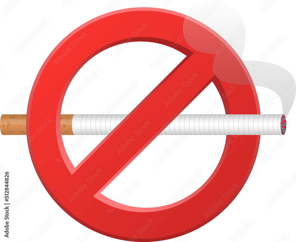 No smoking sign clipart design illustration Stock Illustration | Adobe