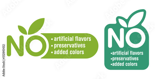 No preservatives, artificial flavors, added colors photo