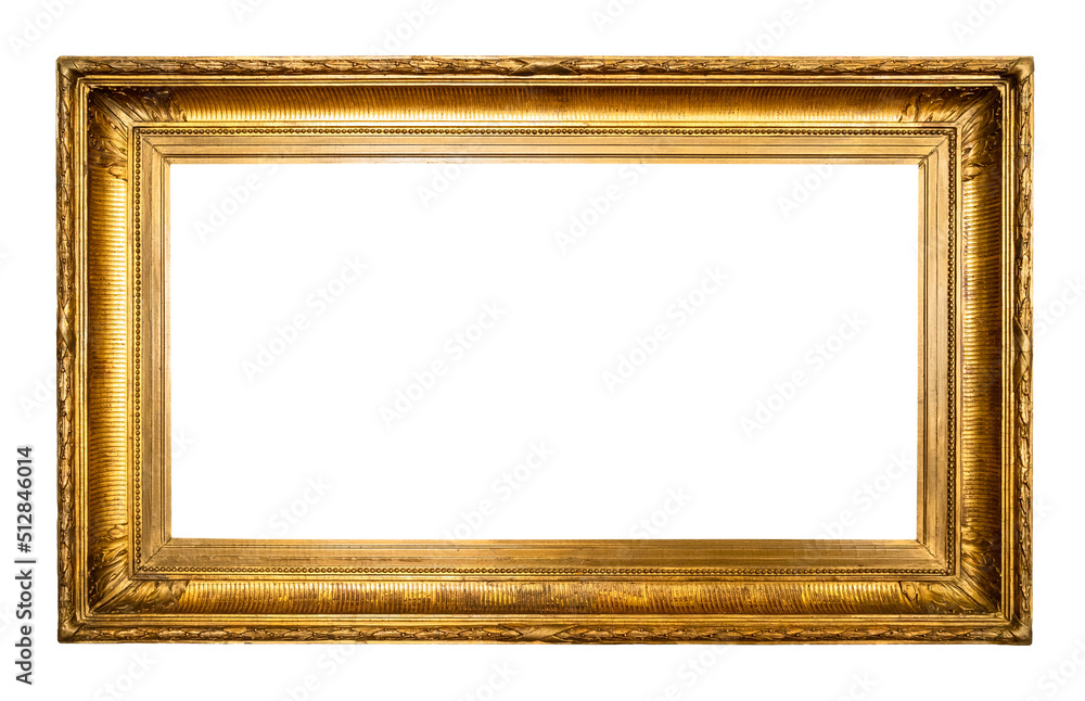 blank panoramic old golden picture frame cutout blank panoramic old golden picture frame cutout