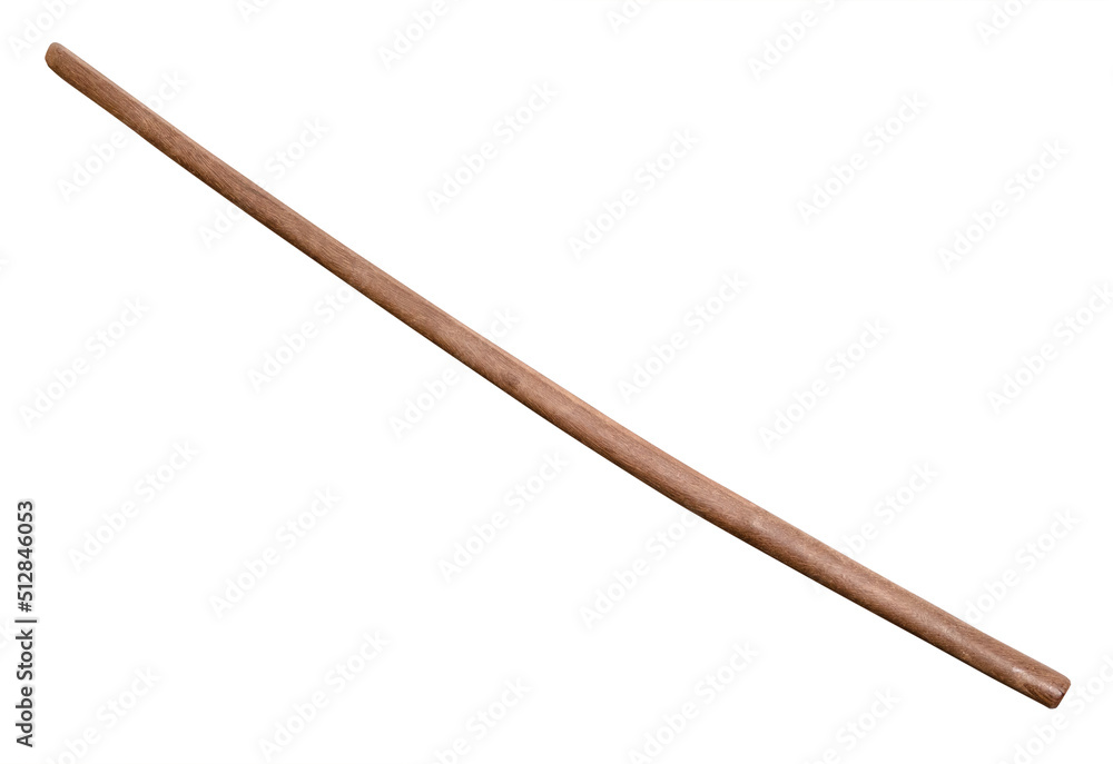 training wooden katana (bokken) cutout on white training wooden katana (bokken) cutout on white