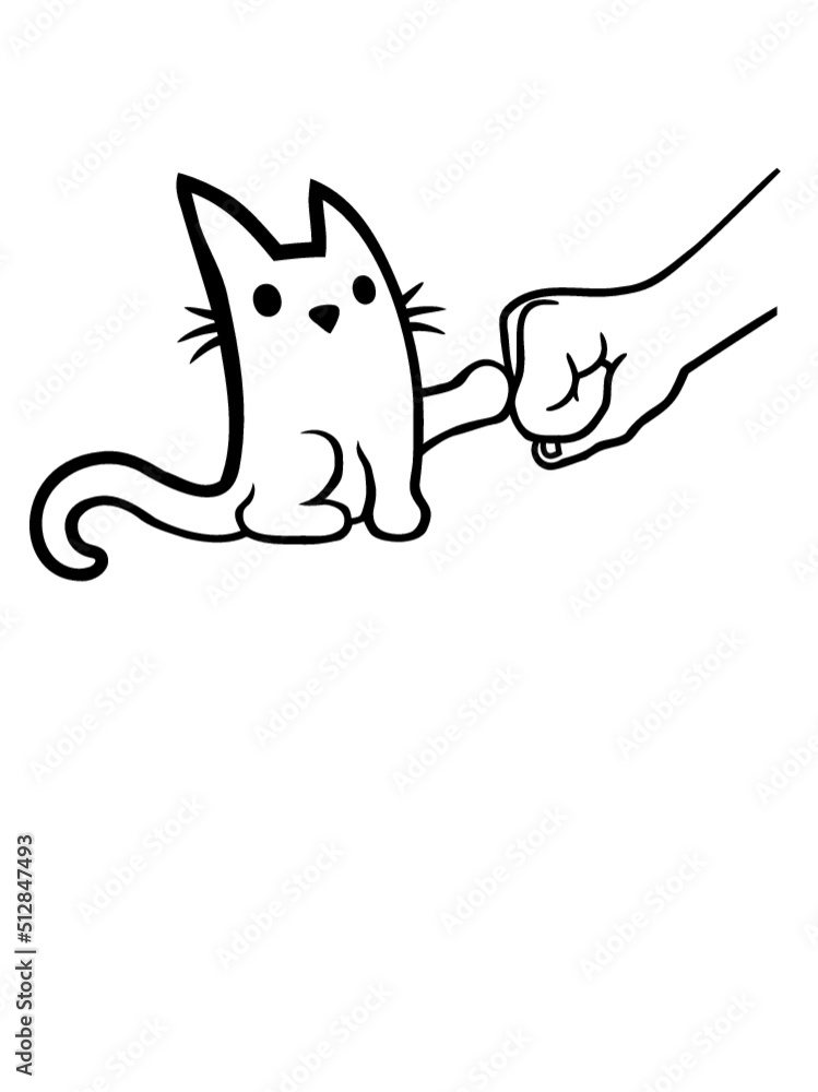 Naklejka premium Katze Fist Pump Brofist 