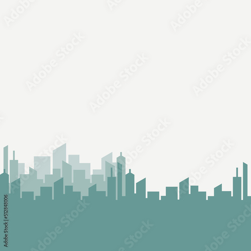 Silhouette skyline illustration Free Vector