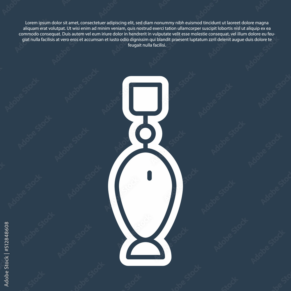 Blue line Fishing spoon icon isolated on blue background. Fishing baits in shape of fish. Fishing tackle. Vector Blue line Fishing spoon icon isolated on blue background. Fishing baits in shape of fish. Fishing tackle. Vector