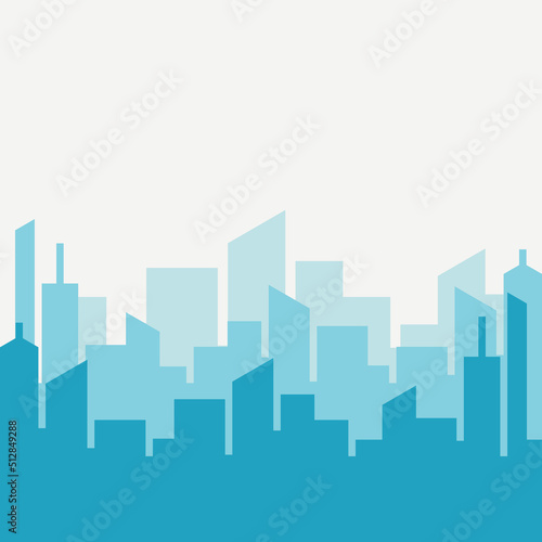 Silhouette skyline illustration Free Vector