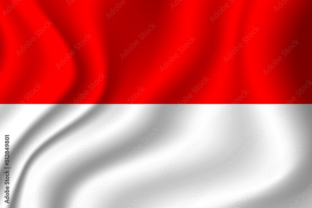 Naklejka premium Flag of Indonesia. Indonesian national symbol in official colors. Template icon. Abstract vector background