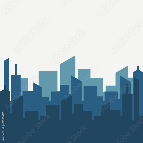 Silhouette skyline illustration Free Vector