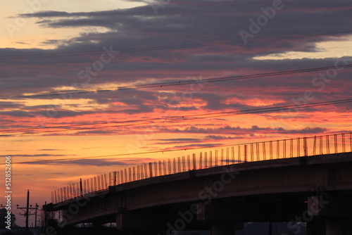 sunset over the bridge © creative