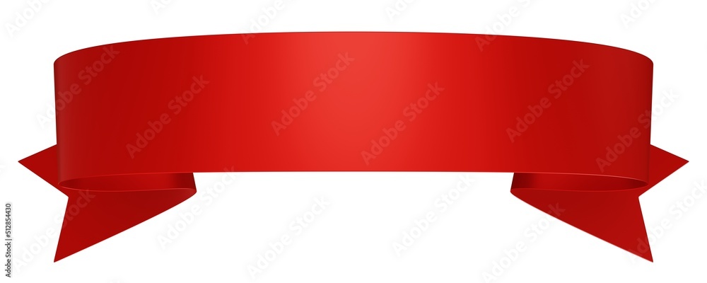 Red ribbon on white background. 3d rendering. For birthday or valentine. Red ribbon on white background. 3d rendering. For birthday or valentine.