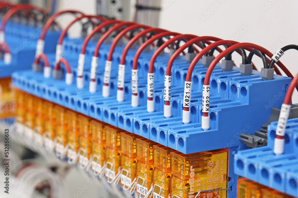 Finder relays for load management and in the electrical control panel. Stock