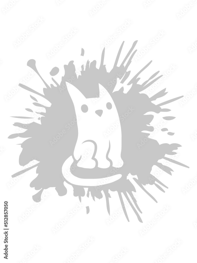 Comic Tropfen Katze Farbklecks Comic Tropfen Katze Farbklecks