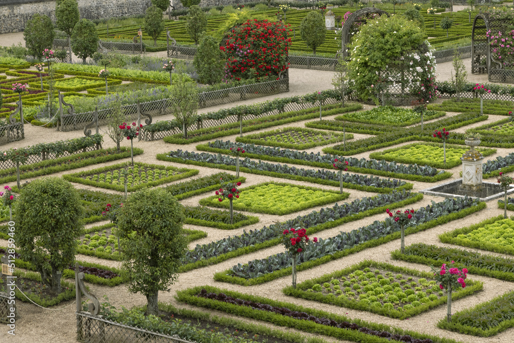 Jardin potager à la française du château de Villandry	