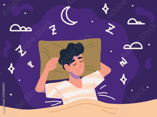 man sleeping, good night