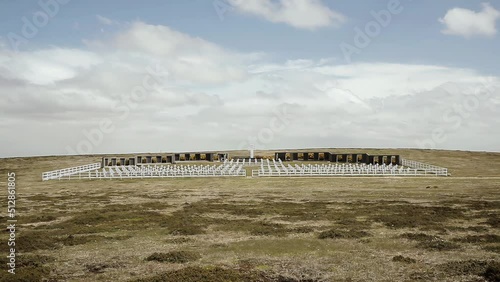 General View of the Argentine Military Cemetery at Darwin, East Falkland, Falkland Islands (Islas Malvinas), South Atlantic. 4K Resolution. photo