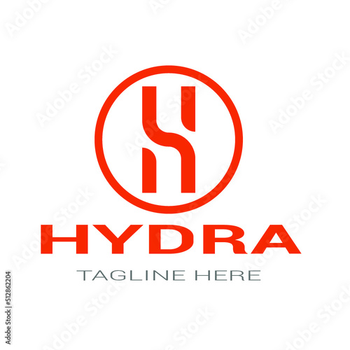 H Letter Logo With Circle, H icon vector illustration
